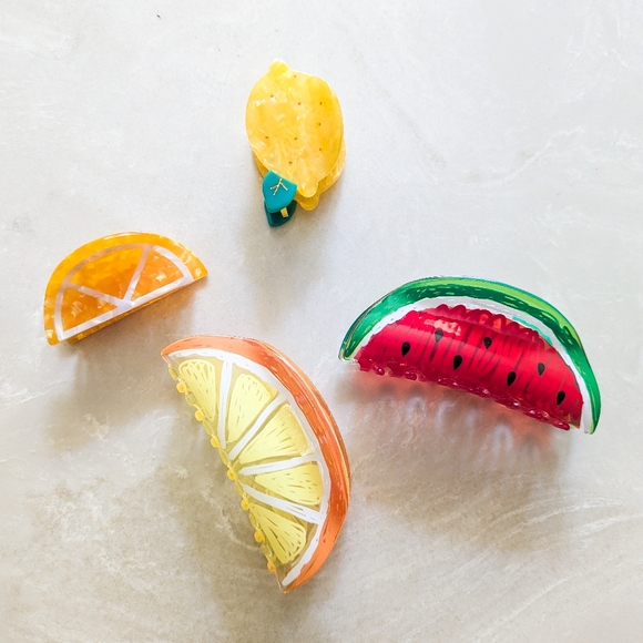 Anthropologie Accessories - Anthropologie Fruit Claw Clip Set